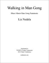 Walking in Man Gong piano sheet music cover